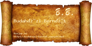 Budaházi Bernát névjegykártya